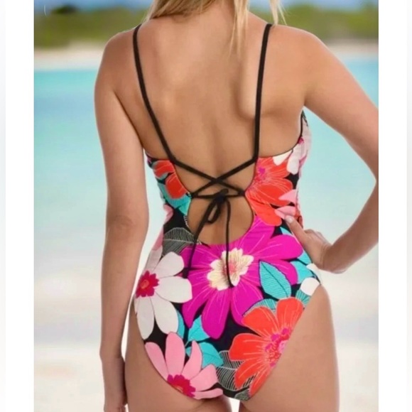 La Blanca Multi Full Bloom Reversible One-Piece Swimsuit - Picture 2 of 16